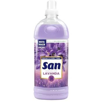 Suavizante Concentrado de Ropa San Velvet Lavanda 59 Lavados 1.29 Litros Fragancia Duradera