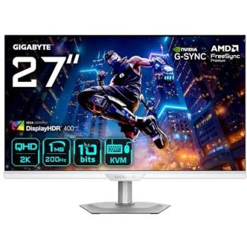 Monitor Gaming GIGABYTE M27Q2 QD ICE 27 QHD (2560 x 1440) 200Hz, 1ms, FreeSync Premium, Display HDR400, HDMI 2.0, DisplayPort