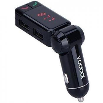 Vodool BC06 Digital Wireless Bluetooth Transmisor FM Inalámbrico Estéreo Radio FM Bluetooth Adaptador Cargador de Coche con Llamadas Manos Libres y Dual Carga del USB Puerto 2.1A
