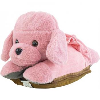 Bolsa eléctrica de calentamiento COVERI Amic8 con Perro de Peluche Rosa