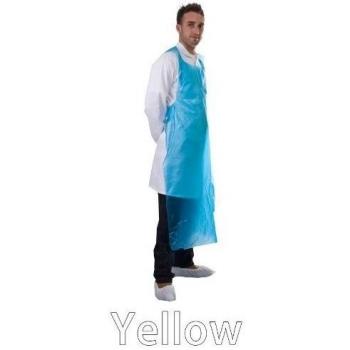 100 x Amarillo adultos de plástico desechables delantal
