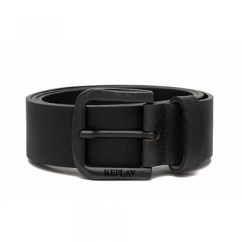 Cinturón de Cuero Replay Negro para Hombre 90 cm Modelo Am2453 A3008a