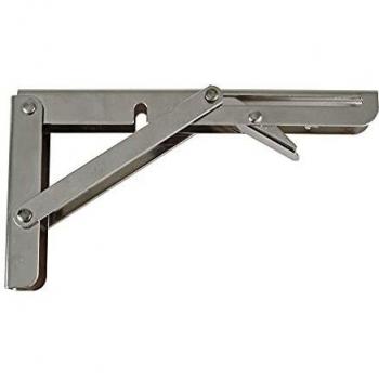 AMIG 20439 - Palomilla Modelo 800 | Soporte en acero | Acabado: Niquelado | Medida: 400 X 215 mm | Peso máx. recomendado: 35 Kilogramos