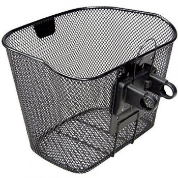 KlickFix Diverse Cesta Delantera Cesta de Manillar Canasta Fija Negro