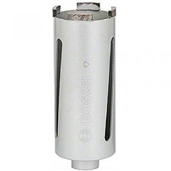 Corona de perforación de diamante Bosch 65 mm G 1/2 para trabajo en seco, 150 mm de longitud, 4 segmentos, 7 mm