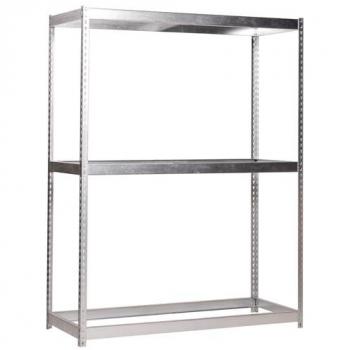 Estantería Industrial EcoForte Galvanizada 200x120x45 cm, 400 kg de Capacidad, Sin Baldas, 3 Alturas