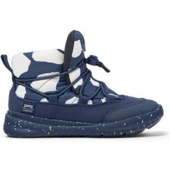 CAMPER Ergo Sneakers for Girls - Blue/White, Size 28, Cotton Fabric