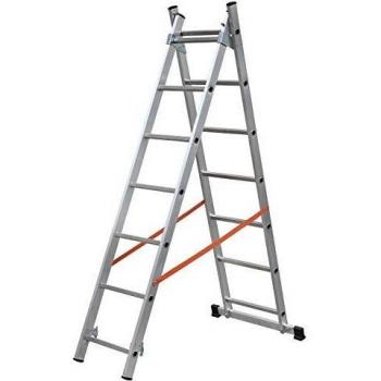 GIERRE AL340 - Escalera 2 tramos combinada de aluminio Modula 2X12
