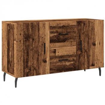 Aparador de madera de ingeniería envejecida 100x36x60 cm, armario de almacenaje, mueble aparador, armario bufé, aparador con cajones