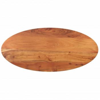 Tablero de mesa ovalado 90x40x2,5 cm en madera maciza de Acacia color Marrón