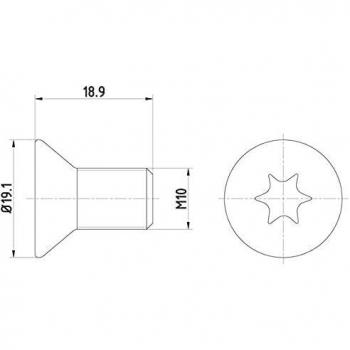 TEXTAR Tornillo disco de freno