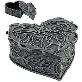 Con forma de corazón Schmuckkästchen'Celtic' en forma de corazón