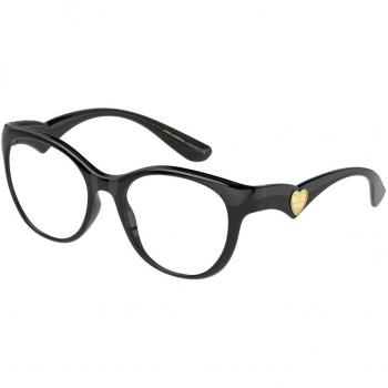 Dolce & Gabbana DG5069 501 Armazones para Mujer Negros, Lentes Recetados Para Mujer Negros, Gafas Recetadas para Mujer Negras
