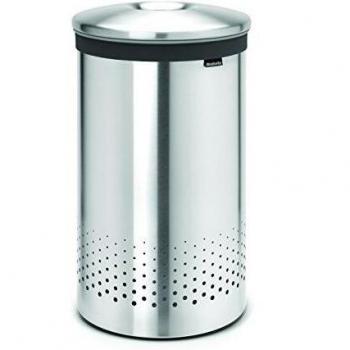 Brabantia 105180 - Cesto para ropa, 60 l, tapa acero mate, cuerpo acero mate