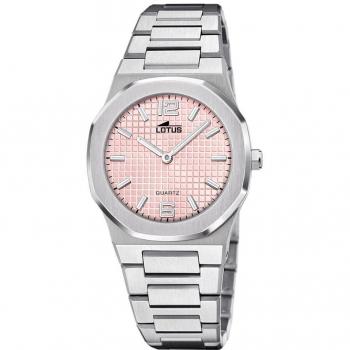 Reloj Lotus Excellent 18843/3 para Mujer con Esfera Rosa y Caja de Acero Inoxidable 316L Plateado