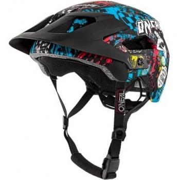 O'NEAL | Casco para Bicicleta de montaña | Enduro All-Mountain | Rejillas de ventilación, Almohadillas Lavables, Norma de Seguridad EN1078 | Casco Defender Wild | Adultos | Multi | Talla XS/M