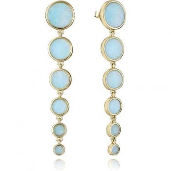 Pendientes Viceroy Elegant de Plata de Ley con Baño de Oro y Amazonita