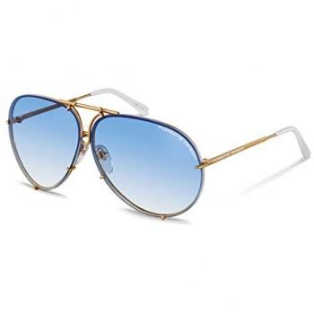 Porsche Design P8478 W Men's Sunglasses Gold Size 69, Unisex, Changable Lens, Yellow, Size: 69 MM