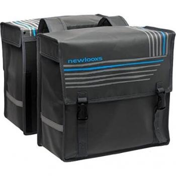Bolsa doble para bicicleta Bisonyl Basic 46 litros gris New Looxs