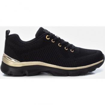 Zapatilla Deportiva Mujer Xti 141513 Negro con Cordones
