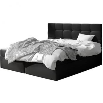 Cama Continental Comfivo 196 Doble Soft 011 con Cuero Ecológico y Somieres, 160x200 cm, Dimensiones 163x206x112 cm