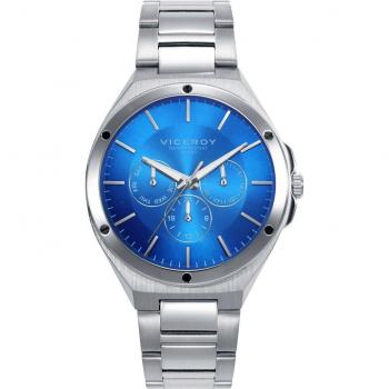 Viceroy Reloj de Hombre Dress 41143-37 con Caja y Brazalete de Acero, Multifunción, Color Azul