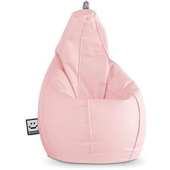 Puff Pera XL Polipiel Rosa HAPPERS - Cómodo, Ligero y Resistente