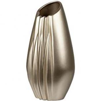 Jarrón Cerámica Champagne 22x19x45 cm - Decoración Sofisticada Adda Home