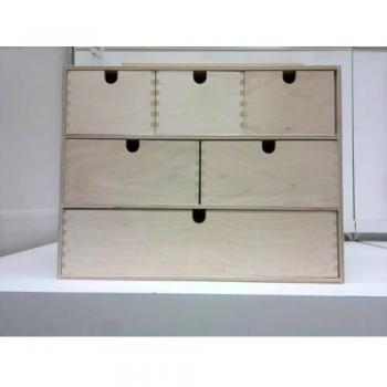 Ikea MOPPE - Mini cajonera, contrachapado de Abedul - 42x18x32 cm
