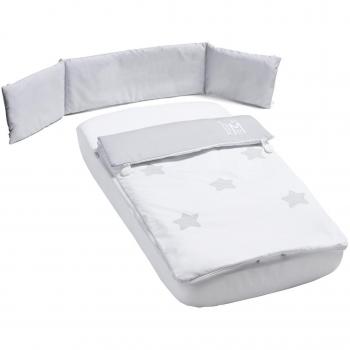 Cotinfant - Conjunto Saco Nórdico + Protector Nuit para Minicuna Look At Me gris
