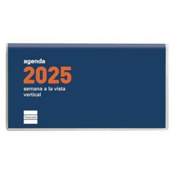 Finocam - Agenda Plana Cóctel 2025 Semana Vista Vertical Azul Español Enero 2025 - Diciembre 2025 (12 meses)