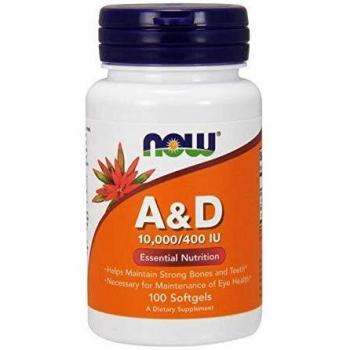 Now Foods - Vitamin A &Amp; D Fish Liver Oil - 100 Softgels, 1 Units
