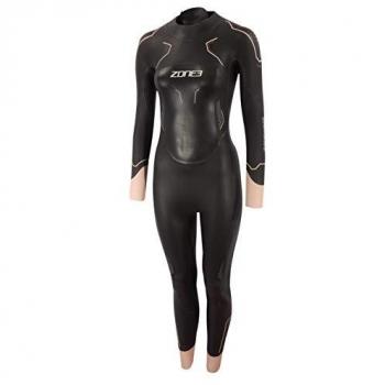 Traje de neopreno Zone3 Vision para mujer, color negro y rosa, diseñado para natación en aguas abiertas, con alta flotabilidad, flexibilidad en los brazos, costuras selladas y paneles estratégicos para mayor comodidad y rendimiento