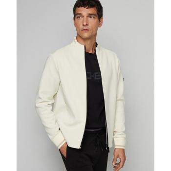 Chaqueta deportiva de hombre en crudo con cierre cremallera - Hackett London Equinox Blanco Roto
