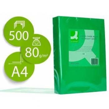 Papel Q-Connect Color Verde Intenso Din A4 80gr Paquete de 500 Hojas