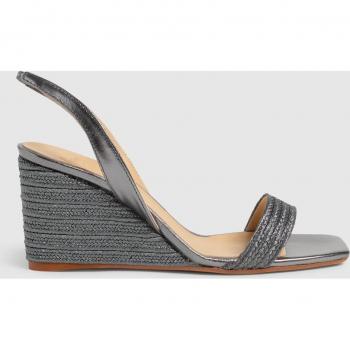 Sandalias de cuña Castañer BARBY/142 en acabado metalizado