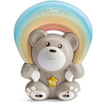 Chicco Osito Arcoiris , Proyector Infantil Con Luces y Melodías Para Bebés, Proyección Personalizable de Arcoíris, Ideal Regalo Recién Nacido, Osito Color Beige