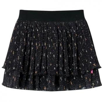 Falda Infantil Diseño de Volantes Escalonados Ropa Cinturilla Elástica Negro 92
