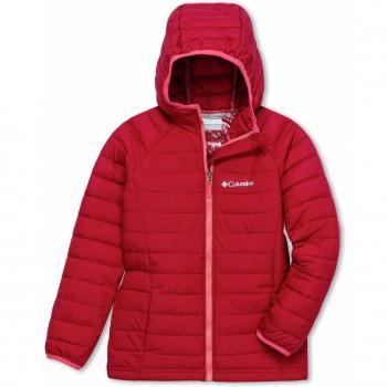 Columbia Powder Lite Chaqueta De Plumón con Capucha, Niñas, Rojo
