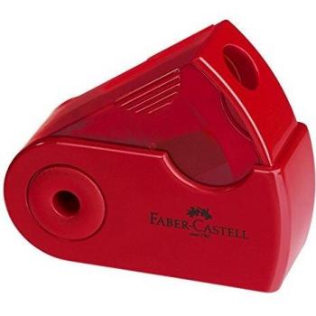 Afilalápices Mini Sleeve Faber-Castell con Depósito y Diseño Multicolor