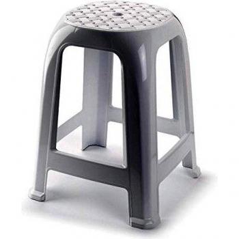 Taburete Elegante en Blanco de 37x37x46.5 cm