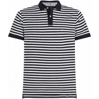 Tommy Hilfiger Men's Regular Fit Striped Polo Shirt, Size M, Dark Blue