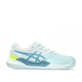 ASICS Gel-Resolution 9 GS Zapatilla Tierra Batida Niños - Blanco, Turquesa