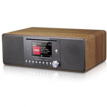 Albrecht DR 895 - Radio Híbrida CD con DAB+, FM, Internet y Spotify - Nuez