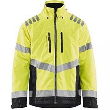 Chaqueta de trabajo forrada de alta visibilidad Blaklader 4780 - Amarillo fluorescente/Negro, Talla XS