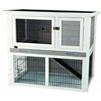Trixie Natura Small Animal Hutch with Outdoor Run Grey/White 104x97x52 cm
