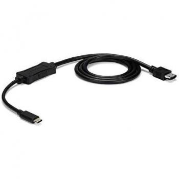 StarTech.com USB3C2ESAT3 USB C to eSATA Cable, 3 ft/1 m, 5 Gbp, for HDD/SSD/ODD, External Hard Drive Adapter, USB 3.0 to eSATA Converter