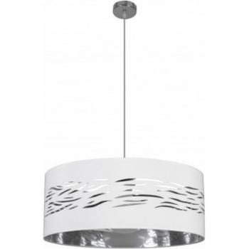 Fabrilamp Colgante Niebla 1xe27 Cromo Blanco Plata 50x50 cm