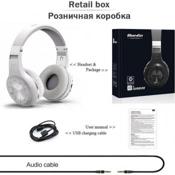 Auriculares Inalámbricos Bluetooth Stereo Bluedio H+ con Supergraves, Reproductor de Música Mp3, Micrófono y FM, BT5.0