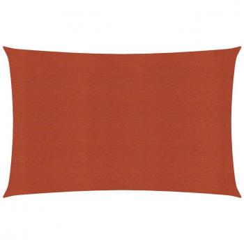 Toldo de vela HDPE terracota 160 g/m² 3x4,5 m